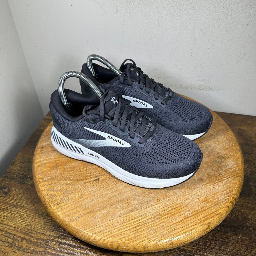 Brooks Ariel GTS 24 Womens Running Shoes Black White 1204141D016 Size 7 Wide D
